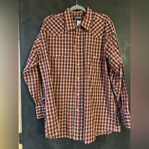 Panhandle Slim Red and Black Checkered Button-Down Shirt